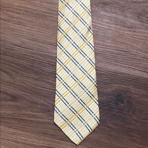 Tommy Hilfiger Yellow and Blue Plaid Tie